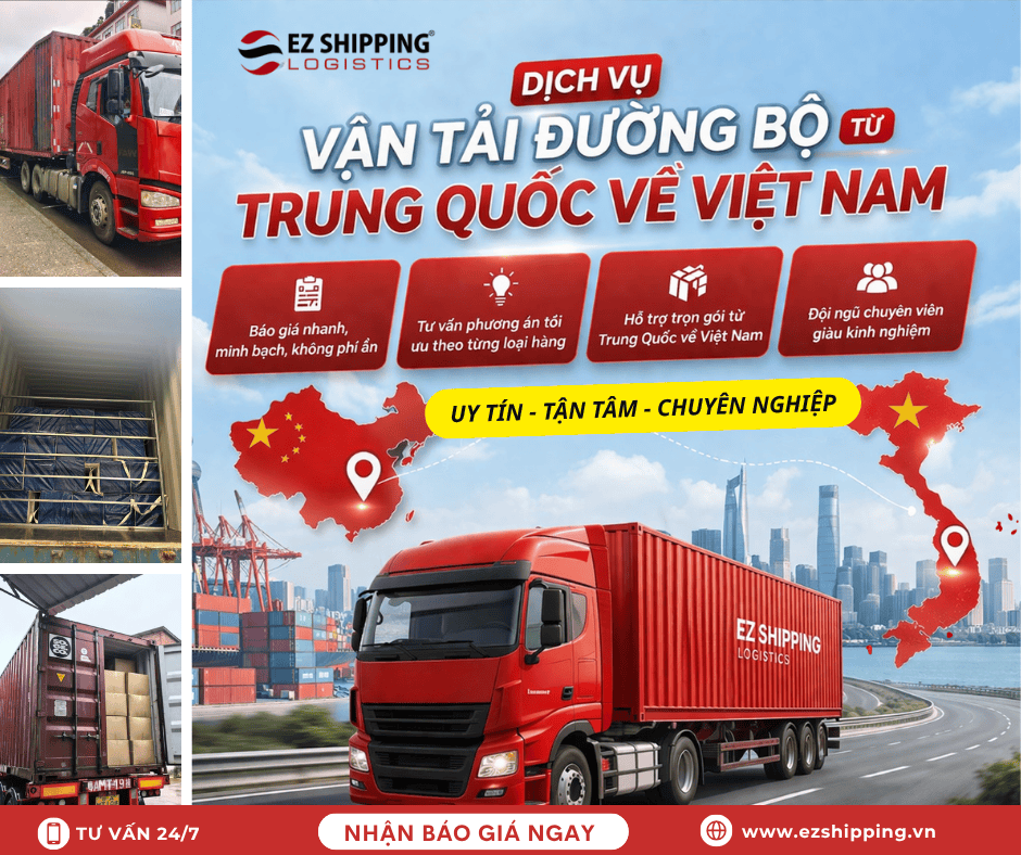 Dịch vụ vận tải đường bộ từ Trung Quốc về Việt Nam