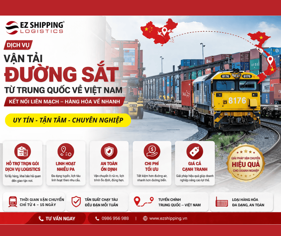 Dịch vụ vận tải đường sắt từ Trung Quốc về Việt Nam